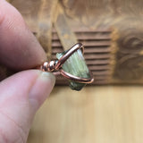Raw Crystal Copper Ring Size 6.5 – Natural Cat’s Eye Watermelon Tourmaline