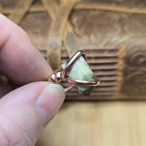 Raw Crystal Copper Ring Size 6.5 – Natural Cat’s Eye Watermelon Tourmaline