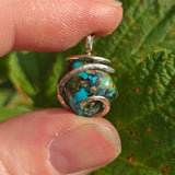 Turquoise Pendant 7.5ct Earthy Matrix - Sterling Silver