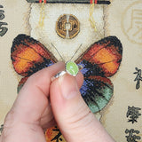 Green Nephrite Jade Ring in Sterling Silver Sz 8.25