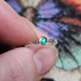 Emerald Stacking Ring in Sterling Silver Sz 5.5 - Rock Your World