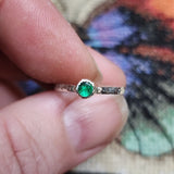 Emerald Stacking Ring in Sterling Silver Sz 5.5 - Rock Your World