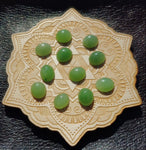 Light Apple Green Nephrite Jade Oval Cabochon 10x12mm AAA Grade