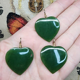 British Columbia Nephrite Jade Heart Necklace