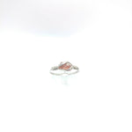 Peachy Red Oregon Sunstone Crystal Ring in Sterling Silver Sz 10