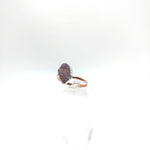 Raw Ruby Ring in Mixed Metal Silver Copper Sz 11.25
