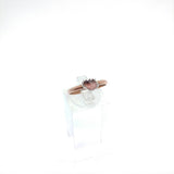 Raw Pink Tourmaline Crystal Stone Ring in Mixed Metal Sterling Silver Copper Band Sz 7.5 - Rock Your World