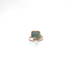 Raw Green Tourmaline Crystal Ring in Copper Ring Sz 10