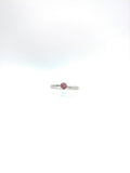 Hot Pink Spinel Crystal Stone Stacking Ring in Sterling Silver Sz 9.75