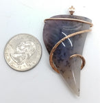 Nevada Purple Amethyst Sage Agate in Hammered 14kt Rose Gold Fill
