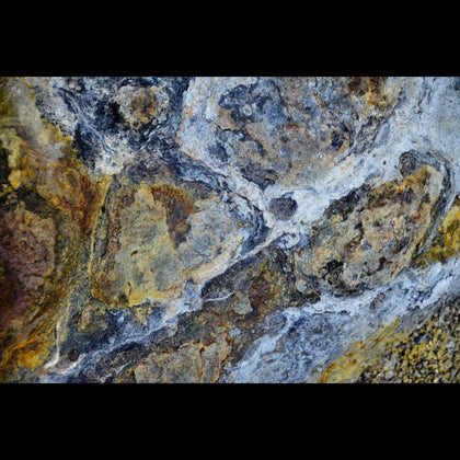 Close-up of multicolored volcanic rock
