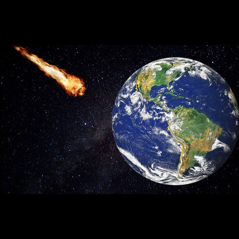 Meteor aimed at earth in space