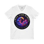 Rock Your World Moonlight Wave Crystal V-Neck – Unisex Lightweight Cotton Tee