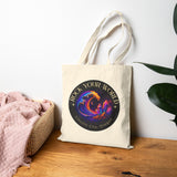 Rock Your World Moonlight Wave Crystal Tote – 15x16 Canvas Bag