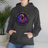 Rock Your World Moonlight Wave Crystal Hoodie – Unisex Heavy Duty Pullover Hooded Sweatshirt