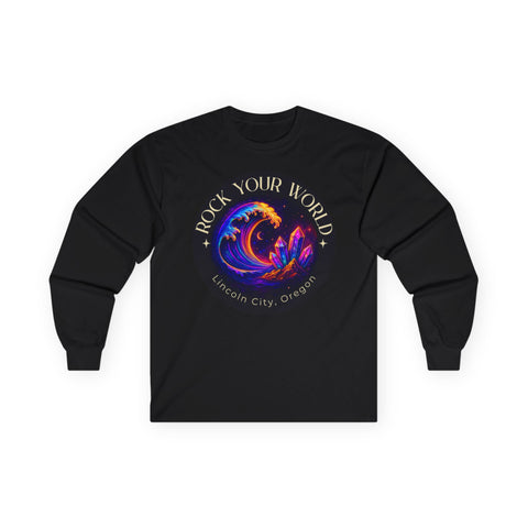 Rock Your World Moonlight Wave Crystal Long Sleeve – Unisex Heavyweight Cotton