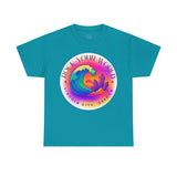 Rock Your World Retro Heatwave Crystal Sunset Crashing Wave Tee - Unisex Heavy Duty T-Shirt