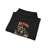 Refuse Domestication Raccoon Hoodie - Vintage Style Nature Graphic Sweatshirt