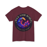 Rock Your World Moonlight Wave Crystal Tee – Heavy Duty Unisex BACK Print + Front Logo