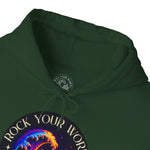 Rock Your World Moonlight Wave Crystal Hoodie – Unisex Heavy Duty Pullover Hooded Sweatshirt
