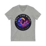 Rock Your World Moonlight Wave Crystal V-Neck – Unisex Lightweight Cotton Tee