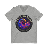 Rock Your World Moonlight Wave Crystal V-Neck – Unisex Lightweight Cotton Tee