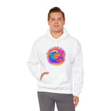Rock Your World Retro Heatwave Crystal Sunset Crashing Wave Hoodie – Unisex Heavy Duty Pullover Hooded Sweatshirt