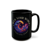 Rock Your World Moonlight Wave Crystal Mug – Black Ceramic 11oz or 15oz