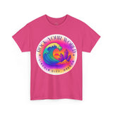 Rock Your World Retro Heatwave Crystal Sunset Crashing Wave Tee - Unisex Heavy Duty T-Shirt