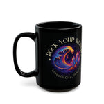 Rock Your World Moonlight Wave Crystal Mug – Black Ceramic 11oz or 15oz