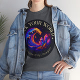 Rock Your World Moonlight Crystal Wave Tee - Unisex Heavy Duty