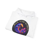 Rock Your World Moonlight Wave Crystal Hoodie – Unisex Heavy Duty Pullover Hooded Sweatshirt