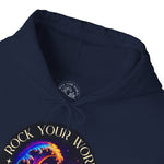 Rock Your World Moonlight Wave Crystal Hoodie – Unisex Heavy Duty Pullover Hooded Sweatshirt