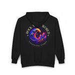 Rock Your World Moonlight Wave Crystal Zip Hoodie – Unisex Heavy Blend Full-Zip Sweatshirt