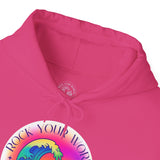 Rock Your World Retro Heatwave Crystal Sunset Crashing Wave Hoodie – Unisex Heavy Duty Pullover Hooded Sweatshirt