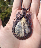 Maligano Jasper in a Tree of Life Wire Wrapped Pendant