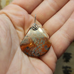 Marcasite Agate Jasper Pendant Necklace