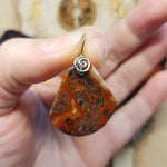 Marcasite Agate Jasper Pendant Necklace
