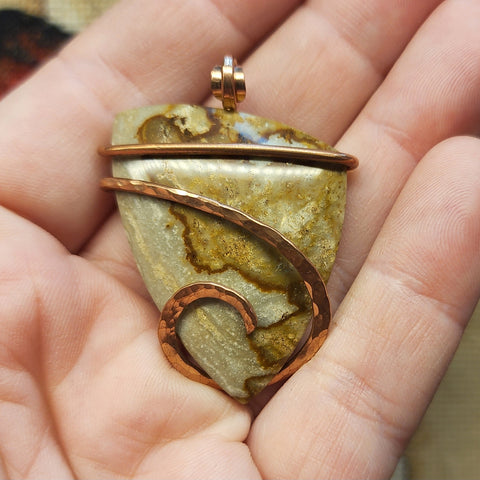 Oregon Vistaite Jasper Pendant in Copper