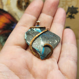 Native Copper in Matrix Pendant in Copper