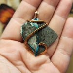 Native Copper in Matrix Pendant in Copper