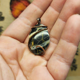 Black and White Nevada Stone Pendant in Copper