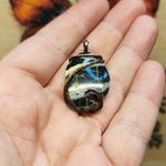 Black and White Nevada Stone Pendant in Copper