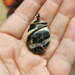 Black and White Nevada Stone Pendant in Copper