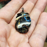 Black and White Nevada Stone Pendant in Copper