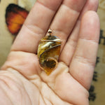 Carnelian Oregon Graveyard Point Plume Agate Pendant Necklace in 14kt Rose Gold Fill