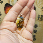 Carnelian Oregon Graveyard Point Plume Agate Pendant Necklace in 14kt Rose Gold Fill