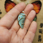 Ocean Blue Larimar Pendant in 14kt Yellow Gold Fill