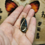 Golden Labradorite Pendant Necklace in 14kt Yellow Gold Fill