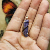 Purple Charoite Pendant in 14kt Yellow Gold Fill